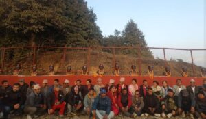 ओलीको जन्मघरनजिकै प्रचण्डले गरे जनयुद्ध स्मारकको शिलान्यास