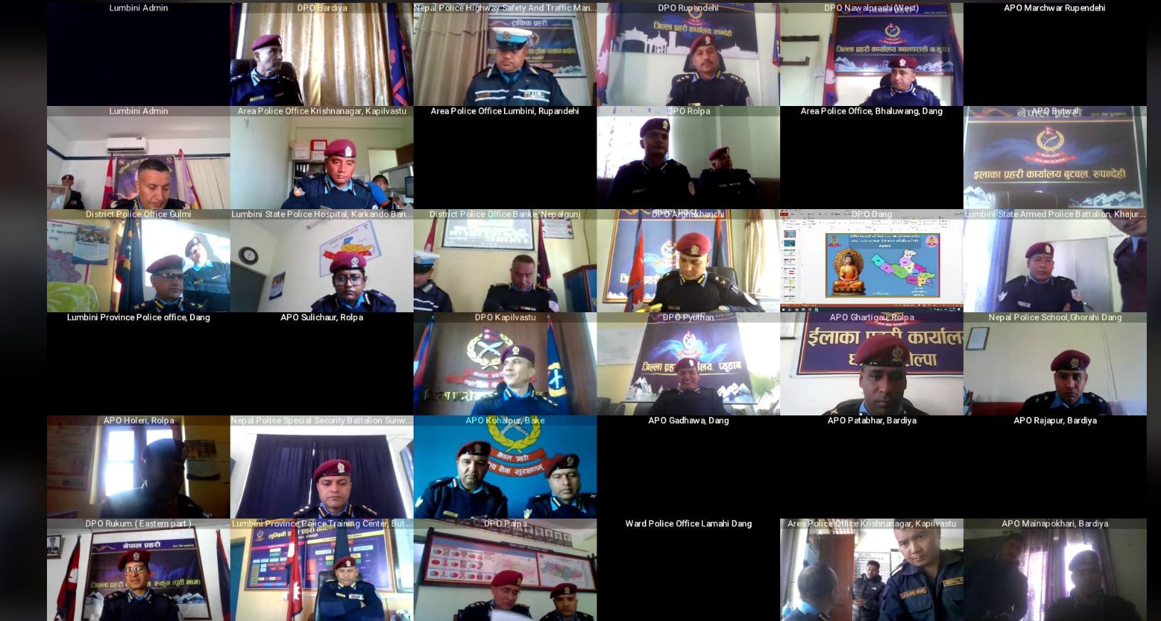 प्रहरी नायव महानिरीक्षक कार्कीको अगुवाइमा लुम्बिनी प्रहरीको छ महिने कार्य विवरणको समीक्षा