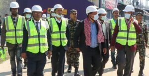 उपप्रधानमन्त्री सिंहले गरे कीर्तिपुरस्थित क्रिकेट रंगशालाको निरीक्षण