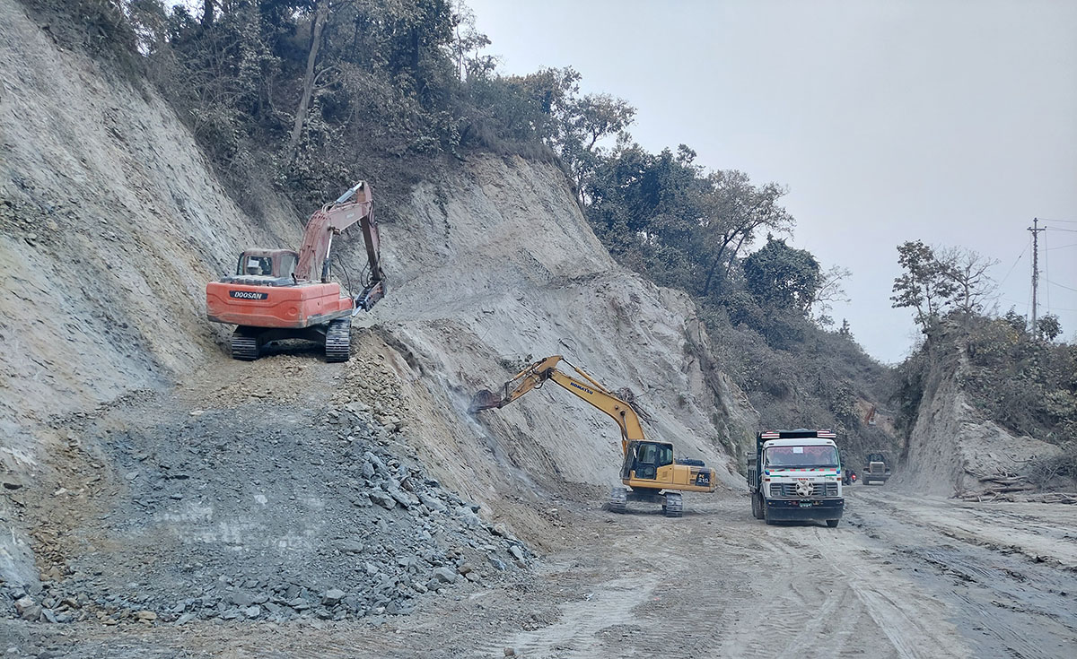 नारायणगढ–बुटवल सडक निर्माणको प्रगति सुस्त