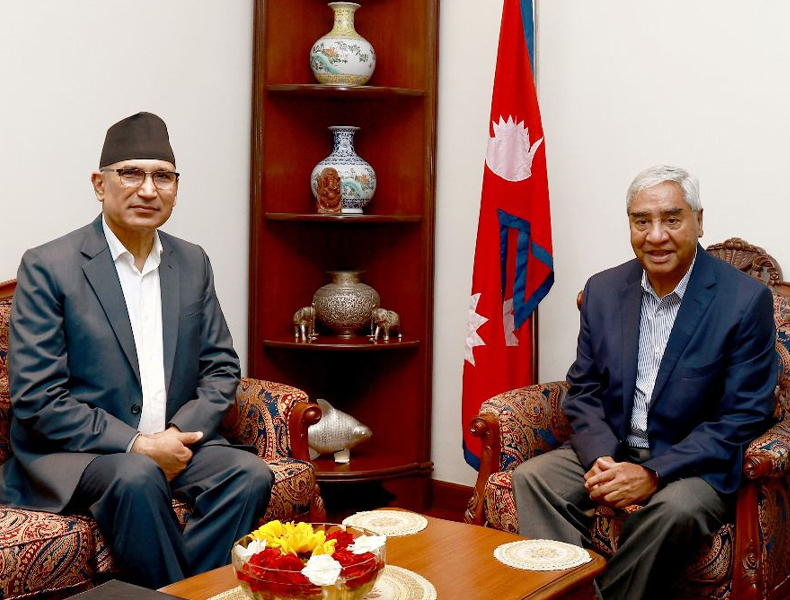 शीर्ष नेता भेटमा अर्थमन्त्री