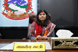 नवनियुक्त सामान्य प्रशासनमन्त्री भगवती न्यौपानेले गरिन् पदबहाली