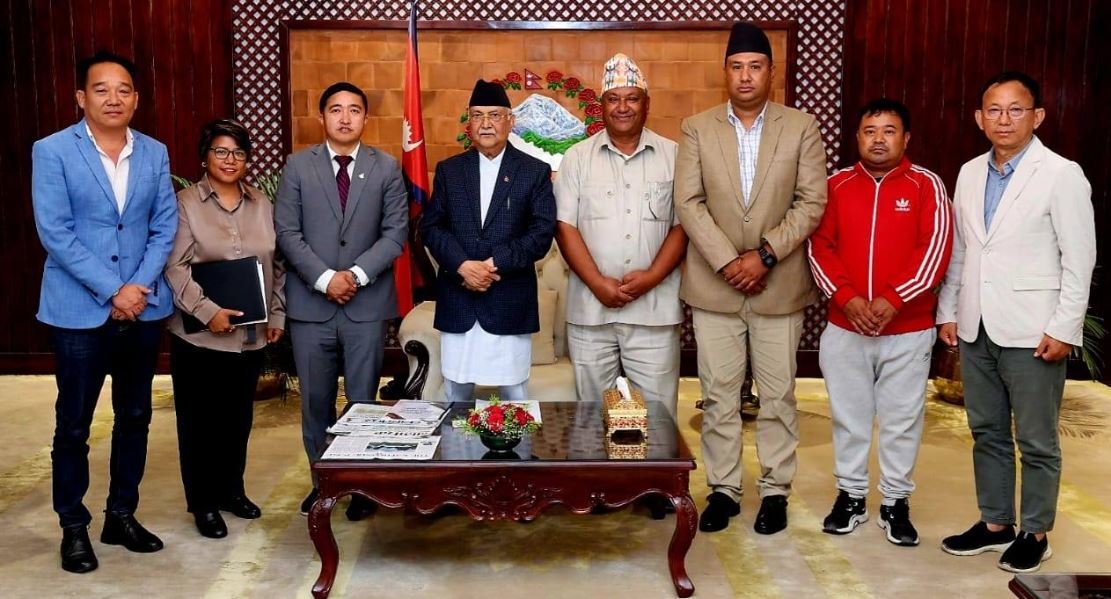 एन्फाका पदाधिकारीसँग ओलीको घोषणा : सूर्यविनायकमा सुविधासम्पन्न रंगशाला बनाउनुपर्छ