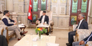 प्रधानमन्त्री ओलीसँग भारतीय विदेश सचिव मिश्रीको भेटवार्ता