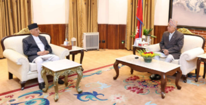 शीतल निवासमा राष्ट्रपति र प्रधानमन्त्रीको भेट