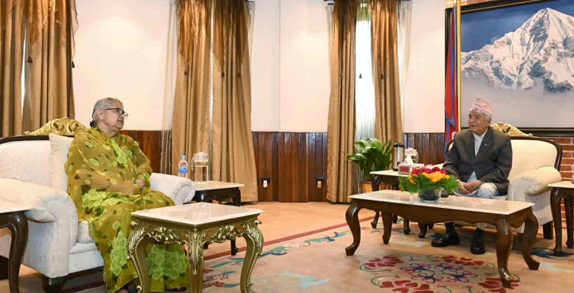 प्रधानमन्त्री र राष्ट्रपतिबीच भेटवार्ता