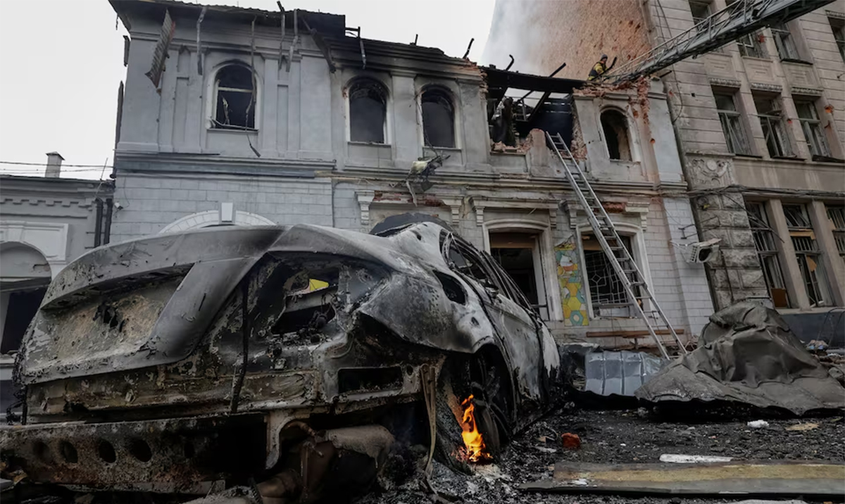 युक्रेनी राजधानीमा रुसी आक्रमणः १ जनाको मृत्यु, १० घाइते