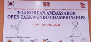 कोरियन एम्बेसडर अन्तर्राष्ट्रिय तेक्वान्दो प्रतियोगिता सुरु