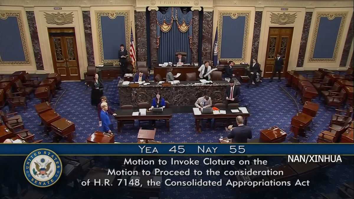 आंशिक सरकारी कामकाज ठप्प हुने जोखिमका बीच अमेरिकी सिनेटमा बजेट प्याकेज असफल