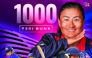 सीता राना मगरको टी२० अन्तर्राष्ट्रियमा १००० रन पूूरा