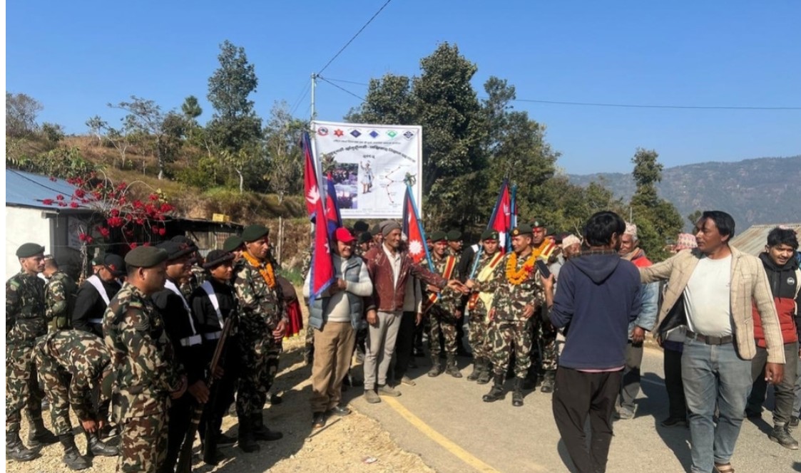 एकीकरण मार्ग पहिल्याउँदै सैनिक टोली धर्मशाला पुग्यो