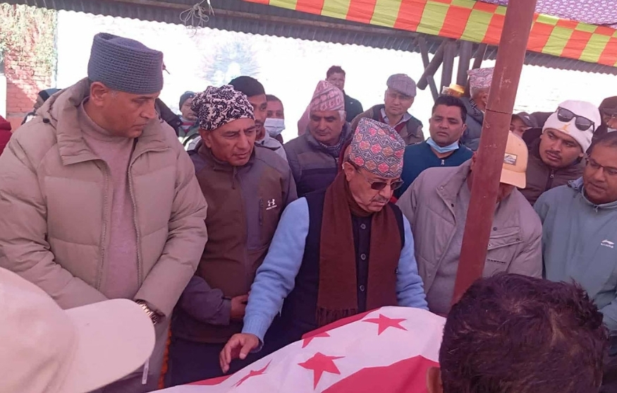 पूर्वमन्त्री दाहालको अन्त्येष्टि