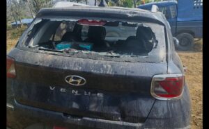 रास्वपा नेताको गाडी त‍ोडफोड