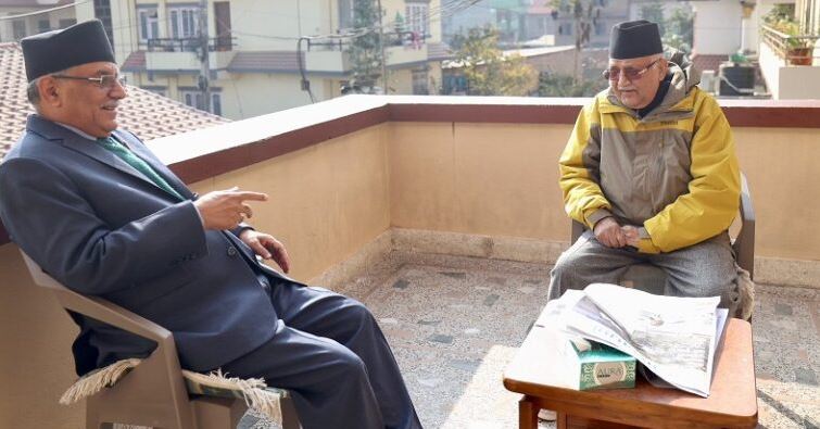 जेनजी आन्दोलनपछि पहिलो पटक ओली र प्रचण्डबीच एक्लाएक्लै भेटवार्ता