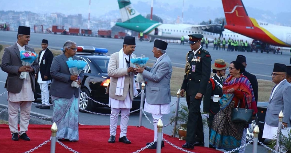 राष्ट्रपति भ्रमण सकेर नेपाल फिर्ता