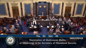 अमेरिकी सिनेटद्वारा मार्कवेन मुलिन होमल्याण्ड सेक्युरिटी मन्त्रीमा अनुमोदित