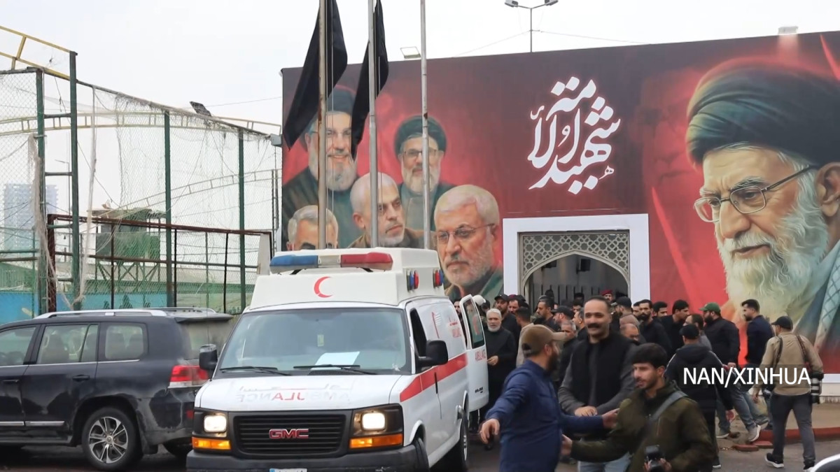 अमेरिकी हवाई आक्रमणमा मारिएका १५ अर्धसैनिक सदस्यको इराकमा अन्त्येष्टि